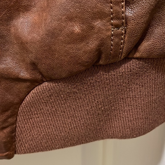 Soia & Kyo brown leather jacket (sz xs) - Picture 6 of 16